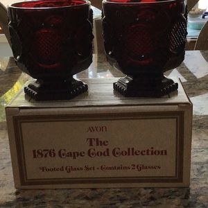 Avon cape cod ruby red glassware